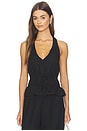 view 1 of 4 Alysha Linen Top in Black