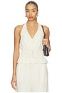 view 1 of 4 Alysha Linen Top in Parchment