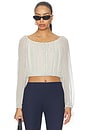 view 1 of 5 Capricorn Blouse in Bone & Pacific Blue