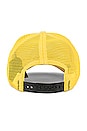 view 4 of 4 Curved Logo Trucker Hat in Yellow & Black