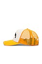 view 3 of 4 Curved Logo Mesh Cap in Ocher Yellow
