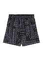 view 2 of 2 Bandana Mesh Shorts in Black & Black