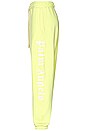 view 4 of 5 Logo Sweatpants in Yellow Fluo