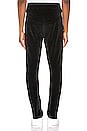 view 4 of 5 PANTALON CHENILLE TRACK in Black & White