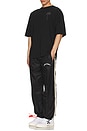 view 3 of 6 Curved Logo Nylon Track Pants in Black