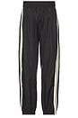 view 5 of 6 Curved Logo Nylon Track Pants in Black