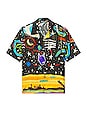 view 1 of 3 Starry Night Bowling Shirt in Black & Multi