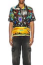 view 3 of 3 Starry Night Bowling Shirt in Black & Multi