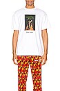 view 1 of 4 T-SHIRT GRAPHIQUE BURNING SKELETON in White & Multi