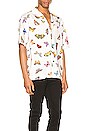 view 2 of 5 Butterflies Bowling Shirt in White & Multi