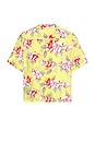 view 2 of 4 Hibiscus Bowling Shirt in Yellow & White