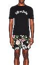 view 4 of 5 Life Is Palm Fitted Tee in Black & White