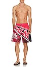 view 4 of 5 BERMUDAS in Red & Black