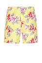view 1 of 5 Hibiscus Swim Short in Yellow & White