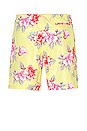 view 2 of 5 Hibiscus Swim Short in Yellow & White