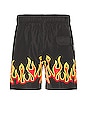 view 2 of 5 Burningflames Swimshort in Black & Red