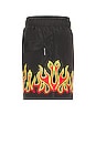 view 3 of 5 Burningflames Swimshort in Black & Red