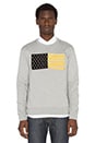 view 1 of 3 SWEAT RAS DE COU BRODERIE DRAPEAU in Melange