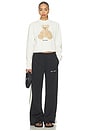 view 5 of 6 Classic Logo Track Loose Pant in Black & Off White