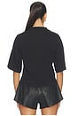 view 3 of 4 T-SHIRT CURVED LOGO BOXY in Black & Off White