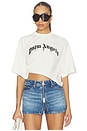 view 1 of 4 T-SHIRT CURVED LOGO BOXY in Off White & Black