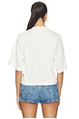 view 3 of 4 T-SHIRT CURVED LOGO BOXY in Off White & Black