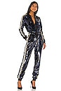 view 1 of 4 Sequin Jumpsuit in Black Navy