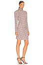 view 2 of 3 Mock Neck Dress in Pink Tweed Print