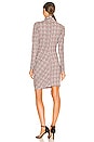 view 3 of 3 Mock Neck Dress in Pink Tweed Print
