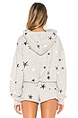view 3 of 4 Pleat Back Star Hoodie in Heather Grey