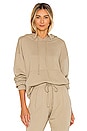 view 1 of 4 Basic Hoodie Sweatshirt in Taupe