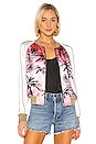 view 1 of 5 Colorblock Satin Jacket in Pink Sunset in Pink Sunset