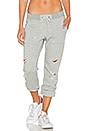 view 1 of 4 Destroyed Sweatpant in Heather Grey