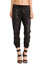view 1 of 5 Perforated Leather Trackpant in Black