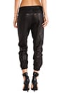 view 3 of 5 Perforated Leather Trackpant in Black