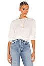 view 1 of 4 Long Sleeve Twist Front Top in White