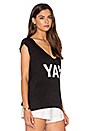 view 2 of 4 Kate V Neck Tee in Burnout Black