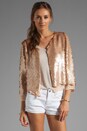 view 1 of 4 Chester Sequin Jacket en Champagne/Nude in Champagne & Nude