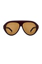view 1 of 3 The Icon Sunglasses in Burgundy