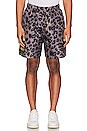view 3 of 4 Leopard Running Short in Brown