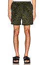 view 3 of 3 Breaker Fuzzy Stripe Shorts in Green