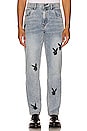 view 1 of 3 x Playboy Bunny Applique Denim in Washed