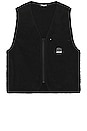 view 1 of 6 Infinite Sherpa Fleece Reversible Vest in Black