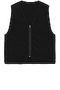 view 3 of 6 Infinite Sherpa Fleece Reversible Vest in Black