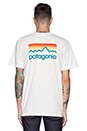 view 1 of 3 Line Logo Tee in White & Tobago Blue
