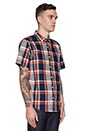 view 2 of 3 Fezzman Shirt in End Grain Navy Blue