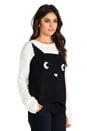 view 2 of 5 Meow Pullover Sweater in Charcoal/Ivory