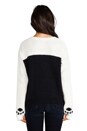 view 3 of 5 Meow Pullover Sweater in Charcoal/Ivory