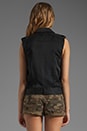 view 3 of 5 x the man repeller Flynn Sleeveless Moto Vest in Caviar