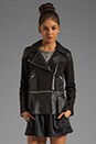 view 2 of 7 x the man repeller Mary Peplum Moto Jacket in Caviar